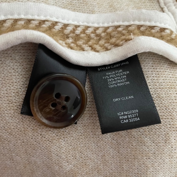 NEW Sanctuary x Anthropologie coat, size XS, brown and white striped, soft - Picture 9 of 9